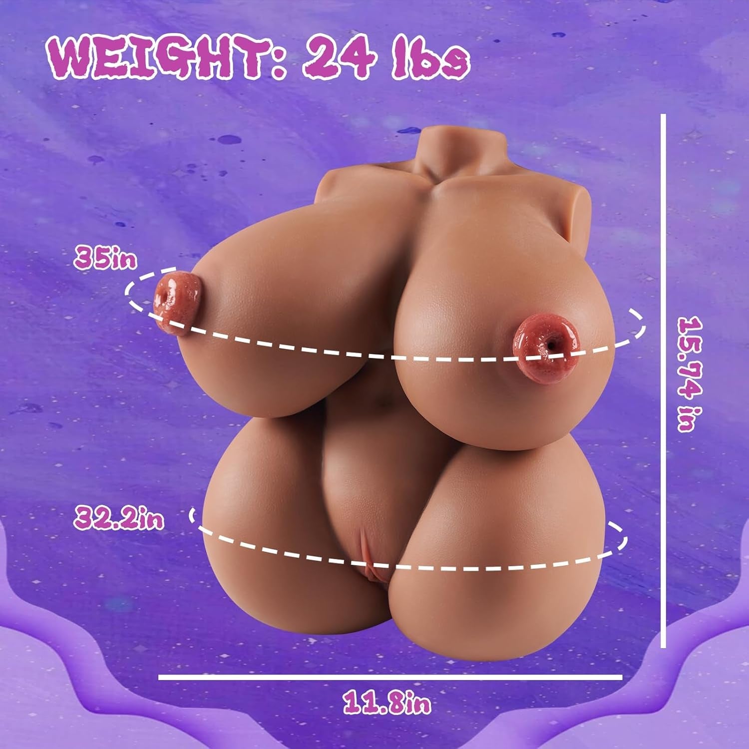 ObsidiaMax 24lb 4-in-1 Sex Doll Torso Big Boobs TPE