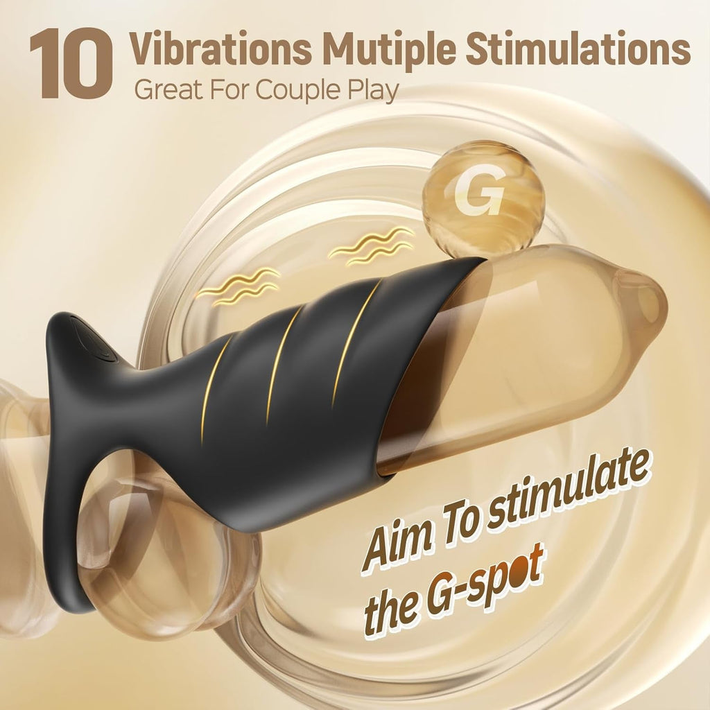 VoltRing Vibrating Cock Ring Sleeve 10 Modes Rechargeable
