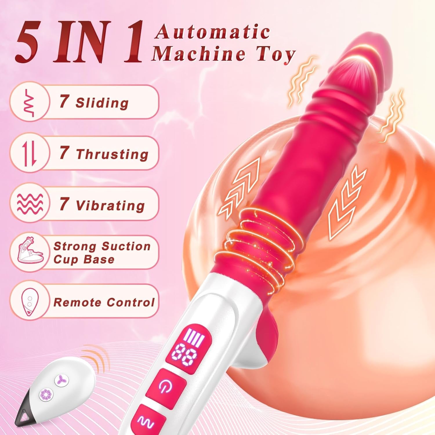 GlideCore 2-in-1 Thrusting Dildo Sex Machine