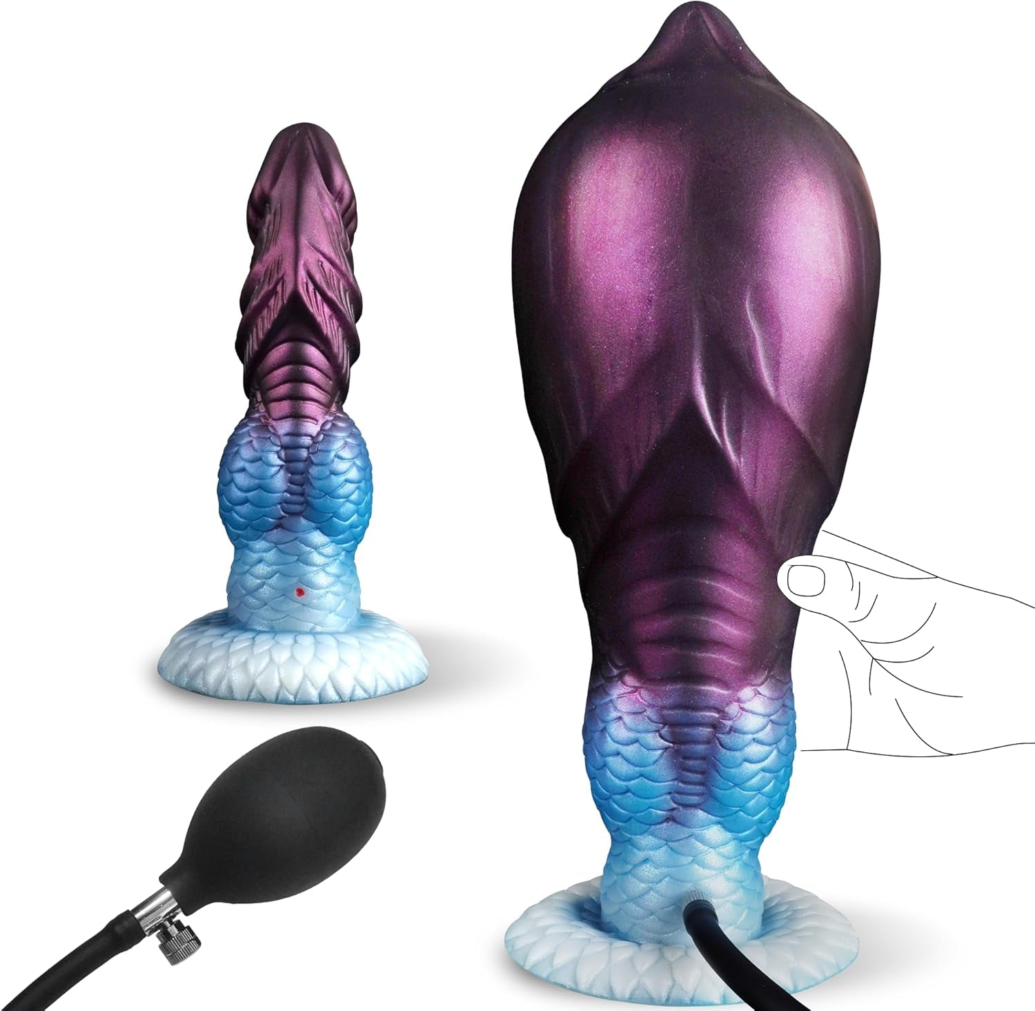 AeroKnot Inflatable Knot Dildo Adjustable Thick Suction Cup