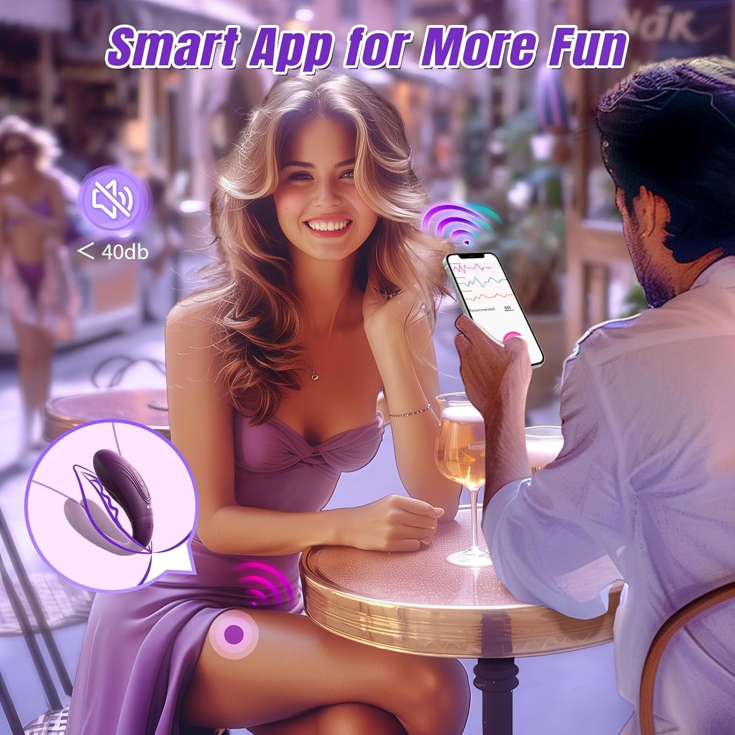 TapFusion Double Wearable Vibrator 10 Tapping 10 Modes