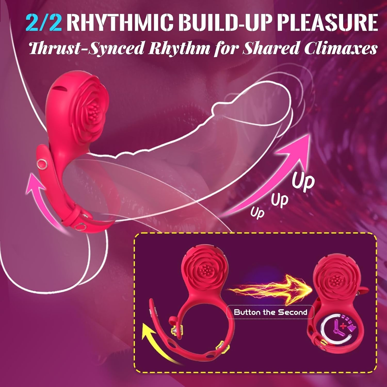 VersaBloom Adjustable Cock Ring Clit Stimulator App Control
