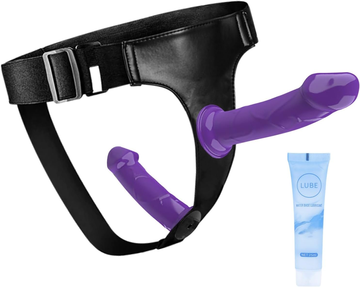 AmoraX Double Strap-On Dildo Harness Purple
