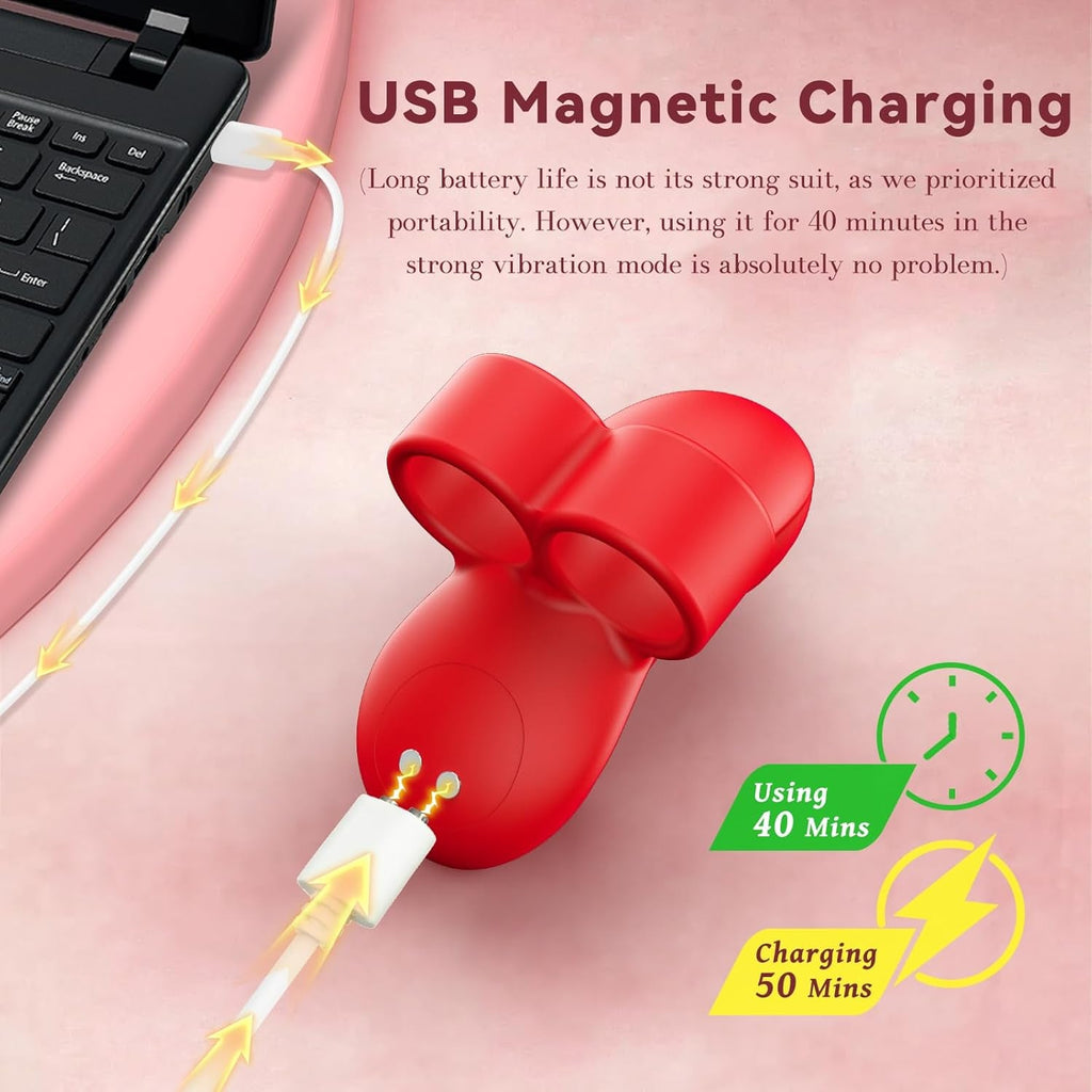 GripPulse Finger Vibrator 10 Modes IPX7 Waterproof Mini