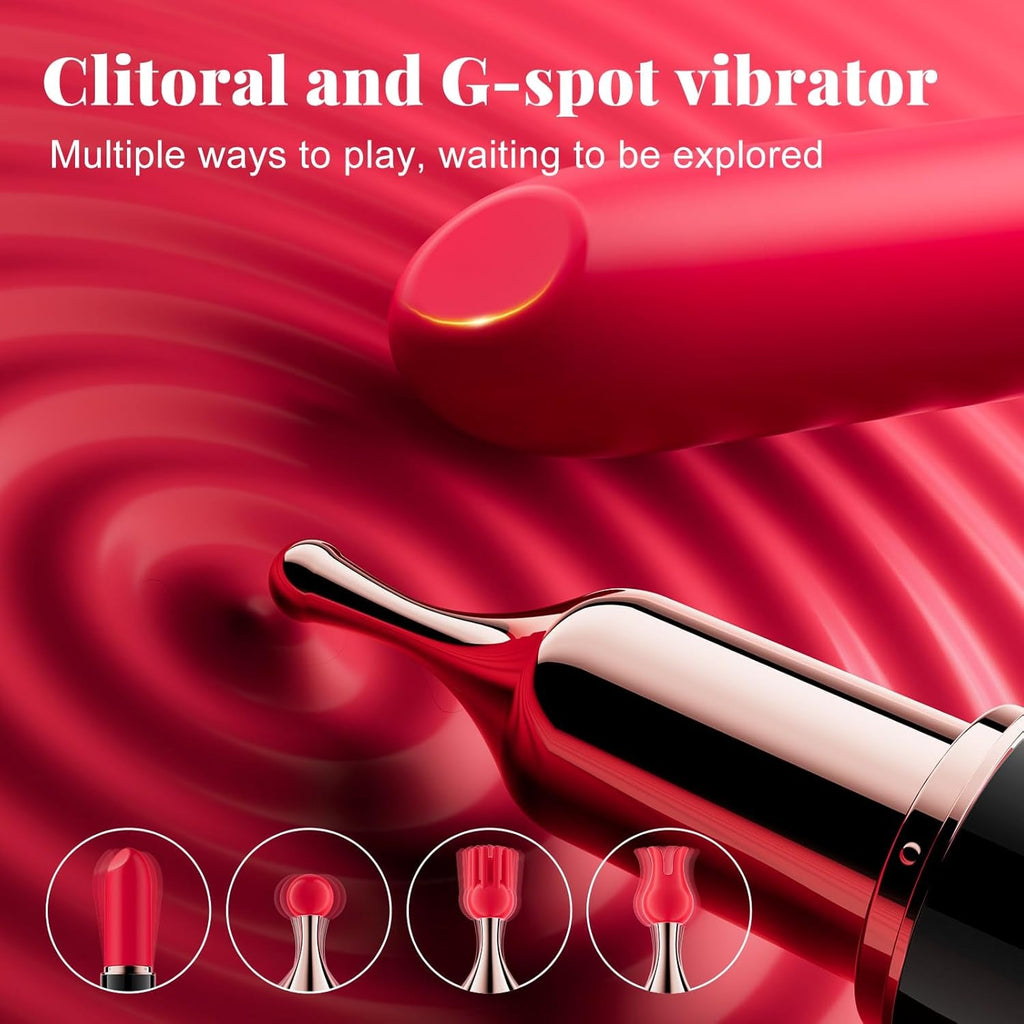 VelvetSwitch Lipstick Vibrator 10 Modes Waterproof Rechargeable