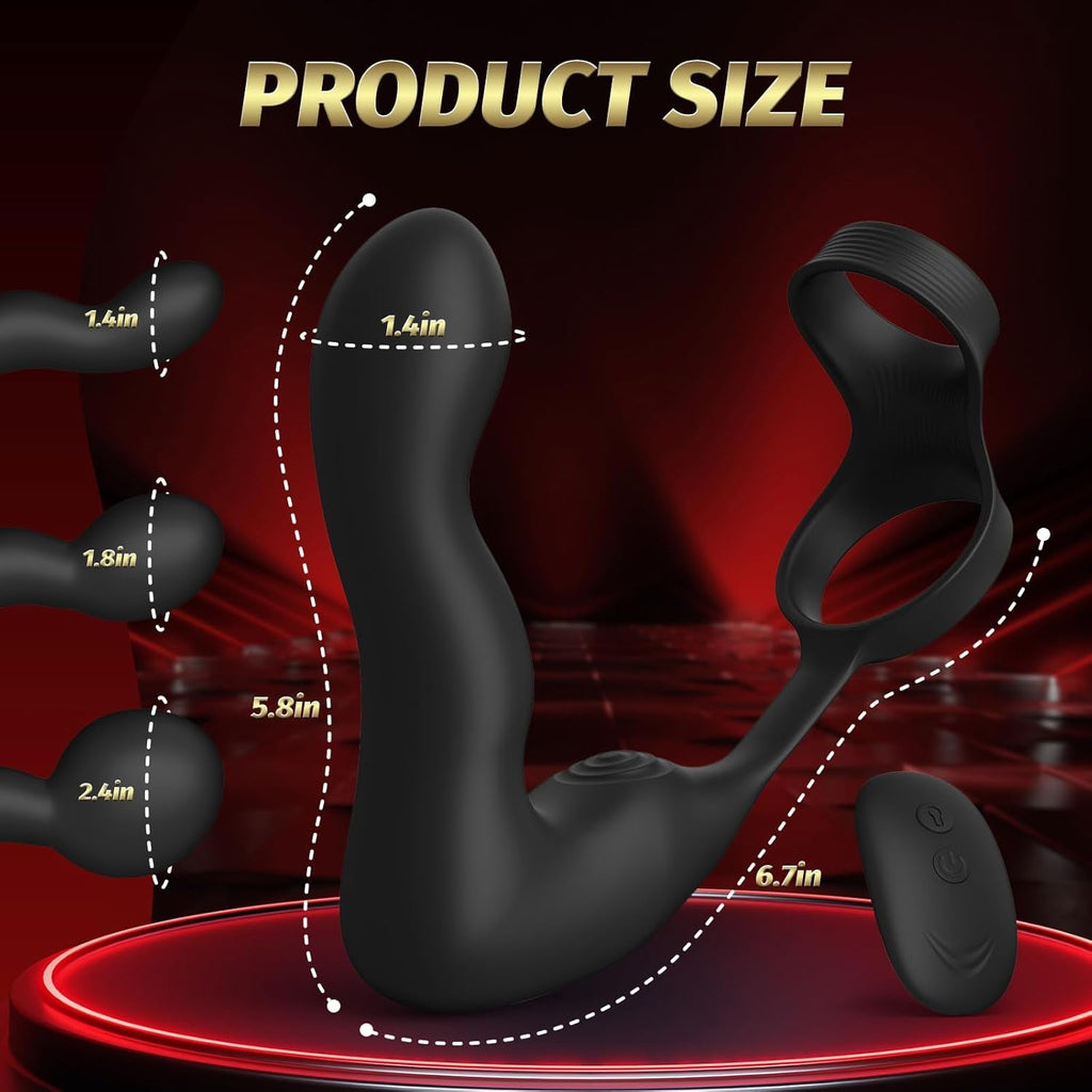 InflateCore Inflatable Prostate Massager Cock Ring 10 Modes