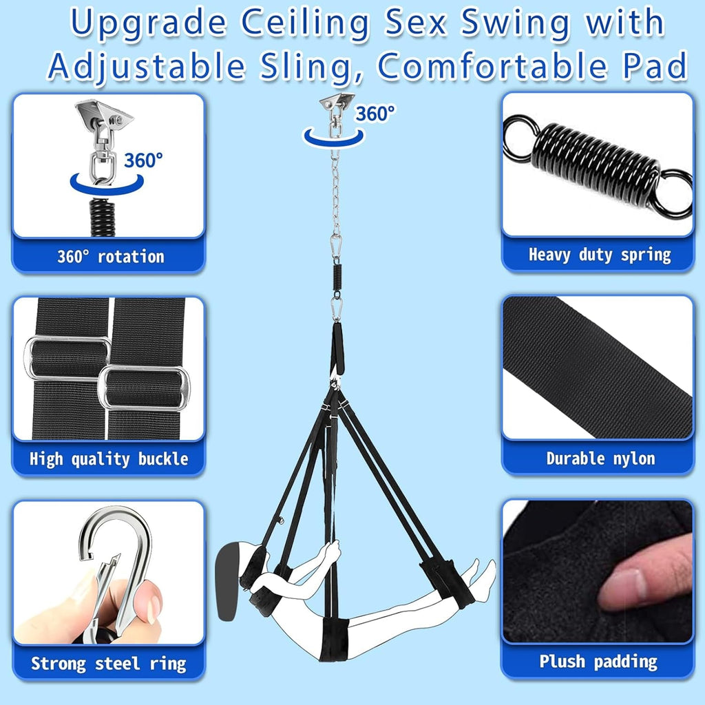 TitanOrbit 360° Ceiling Sex Swing 1000lb