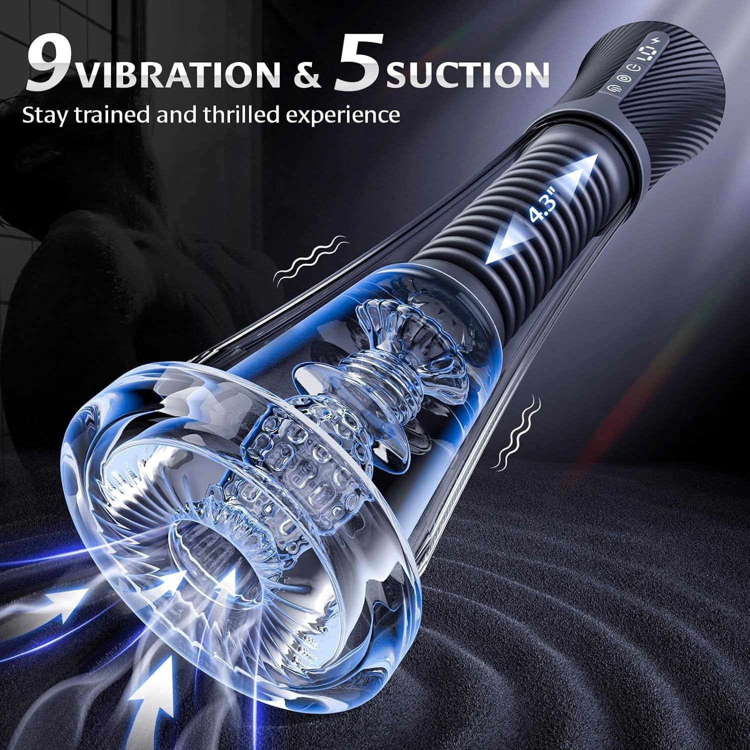 ClearPulse AI Male Masturbator Transparent Pump Trainer