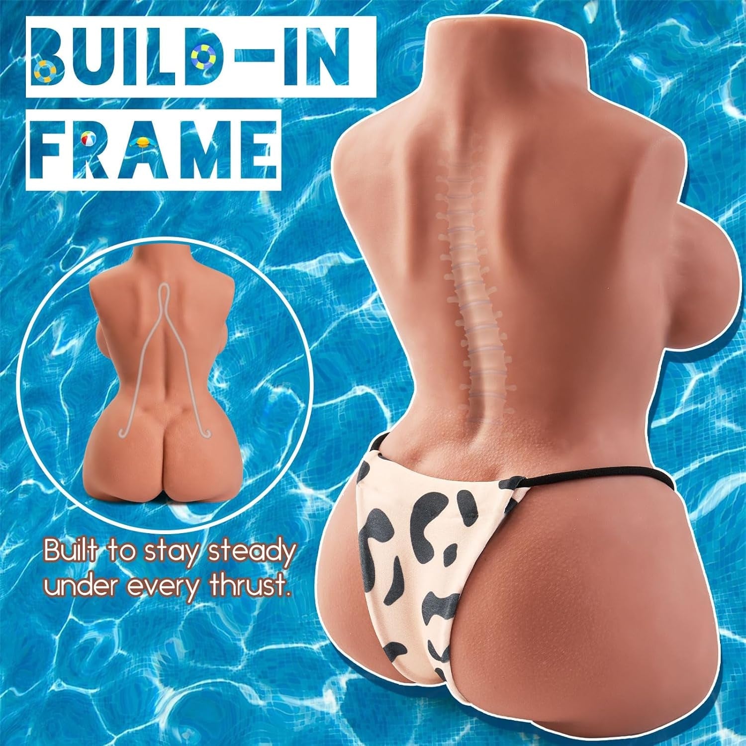 ArcMuse Brown Sex Doll Torso Dual Channel 10.7LB