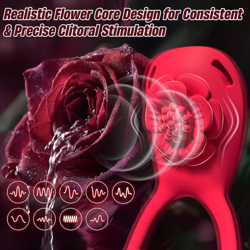 PetalLink App Control Cock Ring Clit Stimulator Wearable