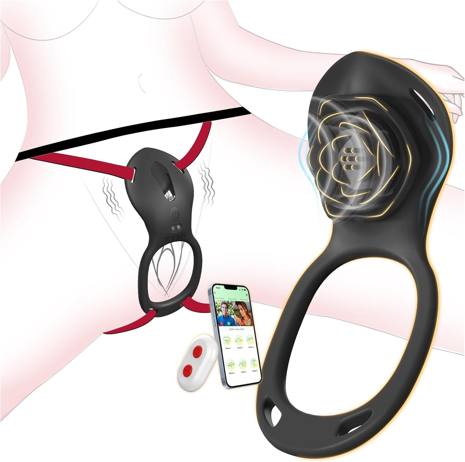 SilentBloom Wearable Clit Vibrator App Remote Quiet Waterproof