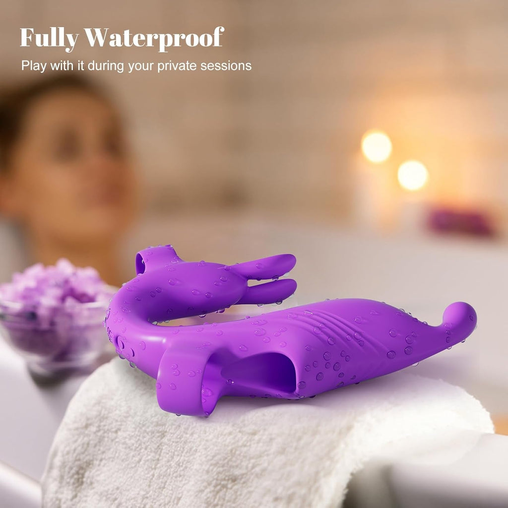 FlexPulse Rabbit Finger Vibrator 10 Modes Quiet Waterproof
