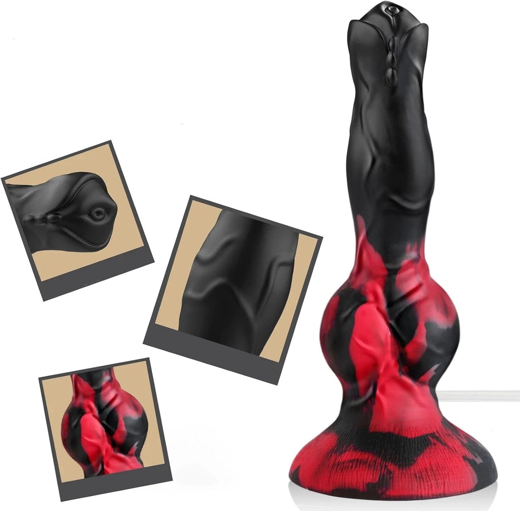 ColorKnot 8.3” Squirting  Silicone Dildo 2 Knots Suction Cup
