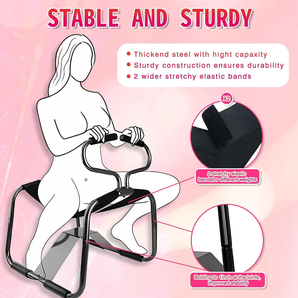 ControlBounce Adjustable Bouncing Sex Chair with Handrail