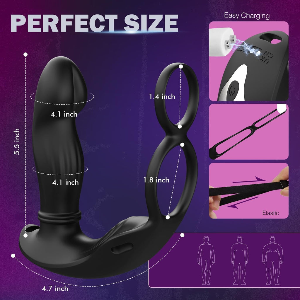 CoreDominus Thrusting Prostate Massager Cock Ring App Remote