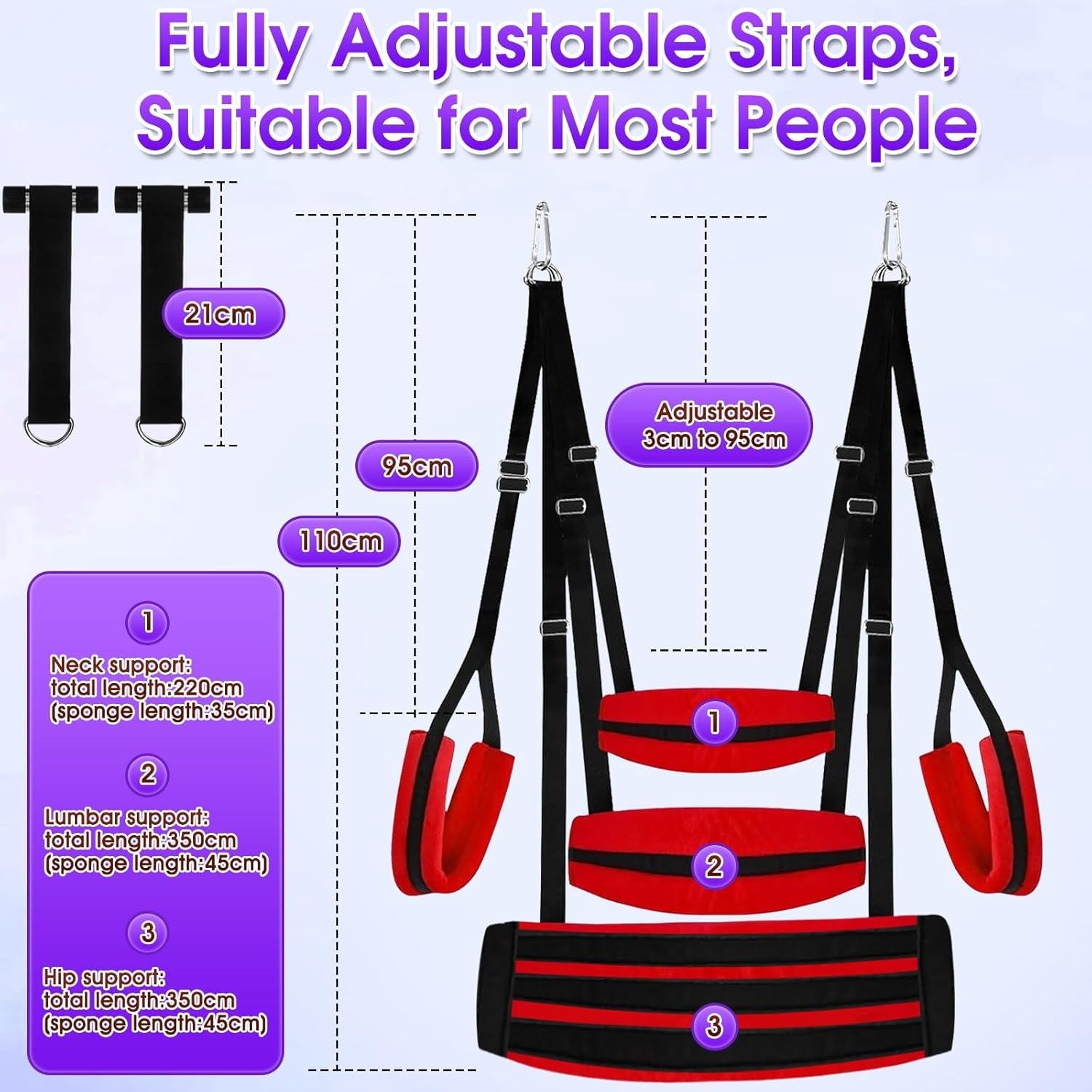 TitanHold Heavy-Duty Sex Swing 800lb Adjustable