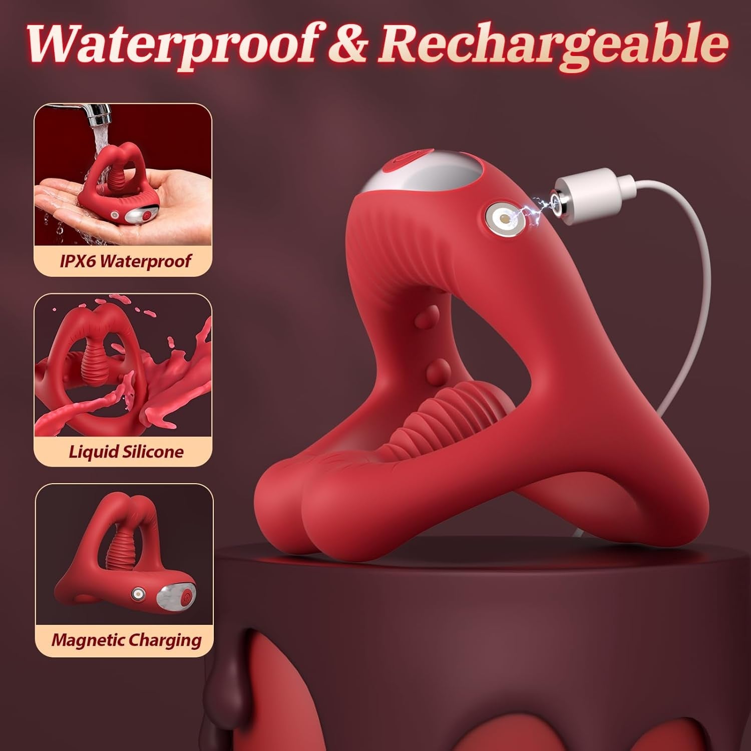 OrbitalFlex Cock Ring Adjustable Clit Stimulator Remote 9 Modes
