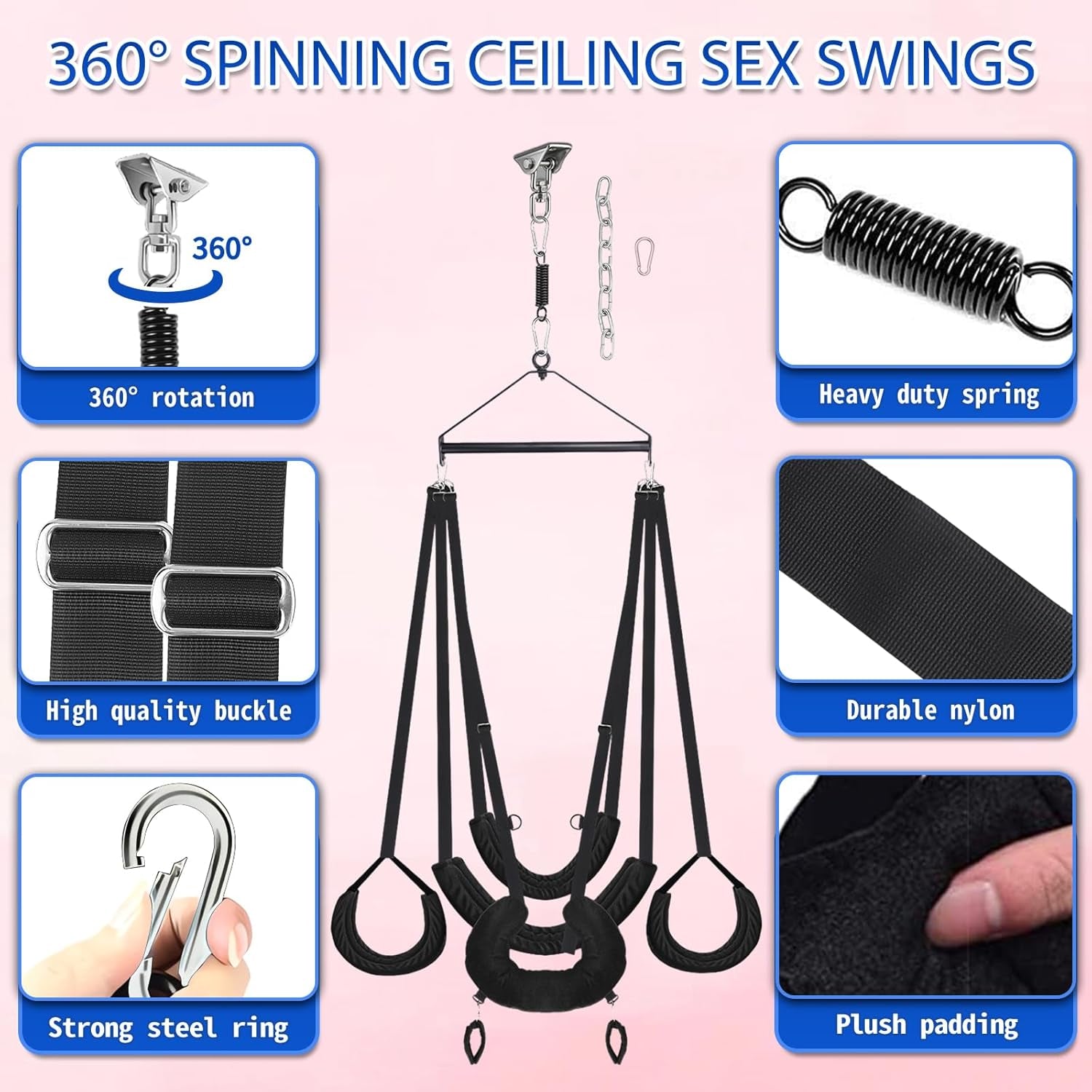 OrbitLux 360° Adjustable Ceiling Sex Swing