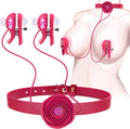 ScarletChain BDSM Nipple Clamp Choker Vibrator 10 Modes