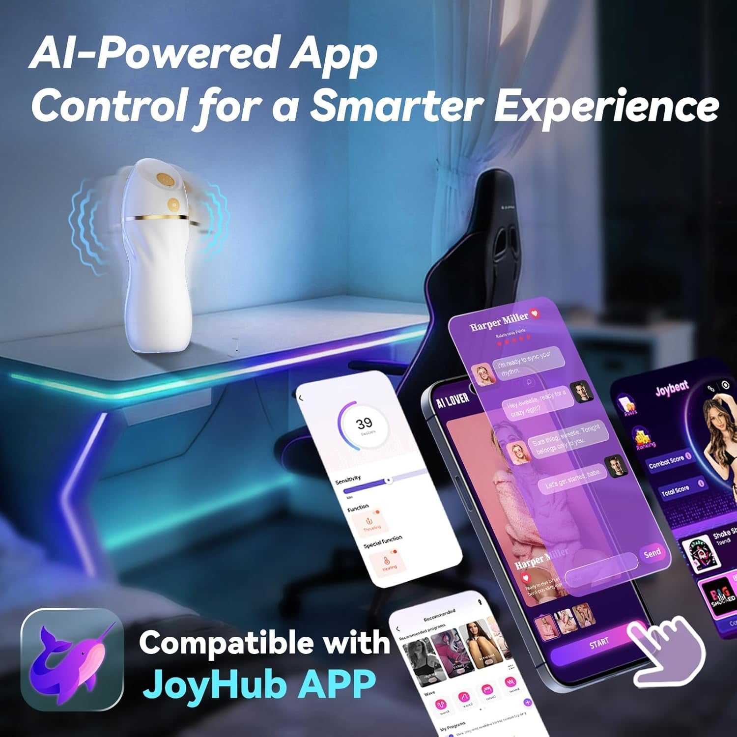 CortexaX AI Interactive Male Masturbator App Sync