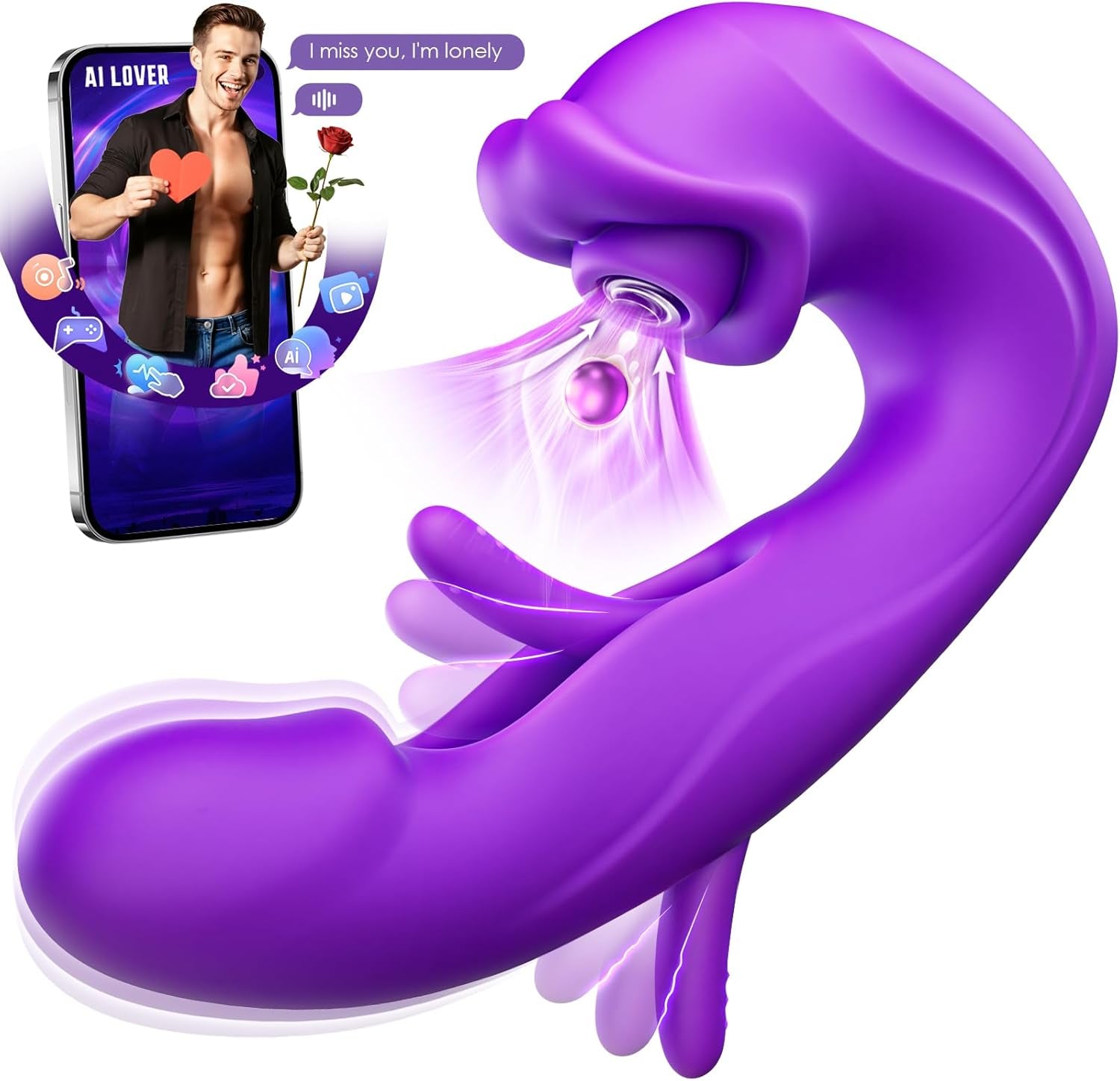 AuralyX AI G-Spot Flapping Vibrator Suction App Control Toy