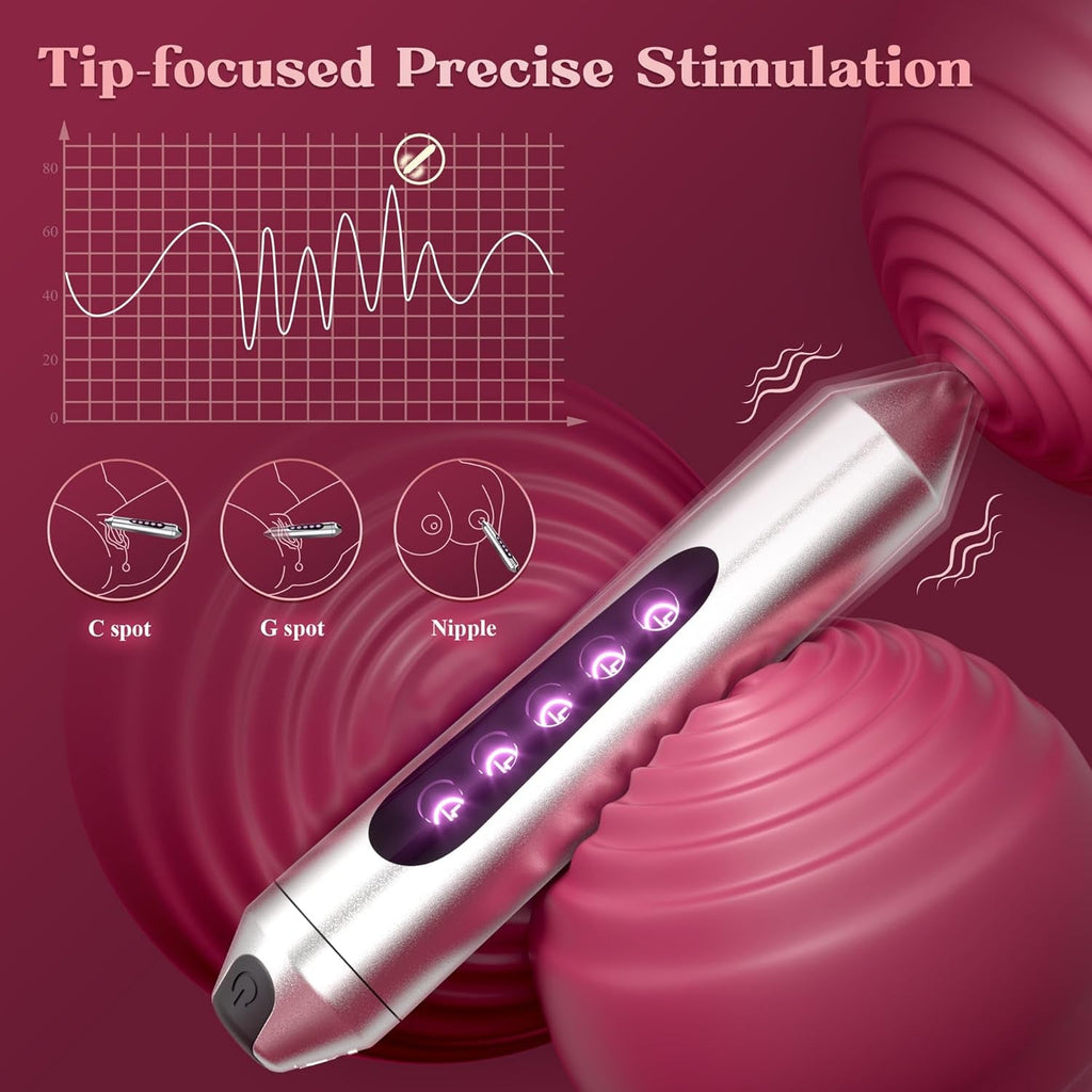 GlowSync LED Bullet Vibrator 10 Modes Waterproof Rechargeable