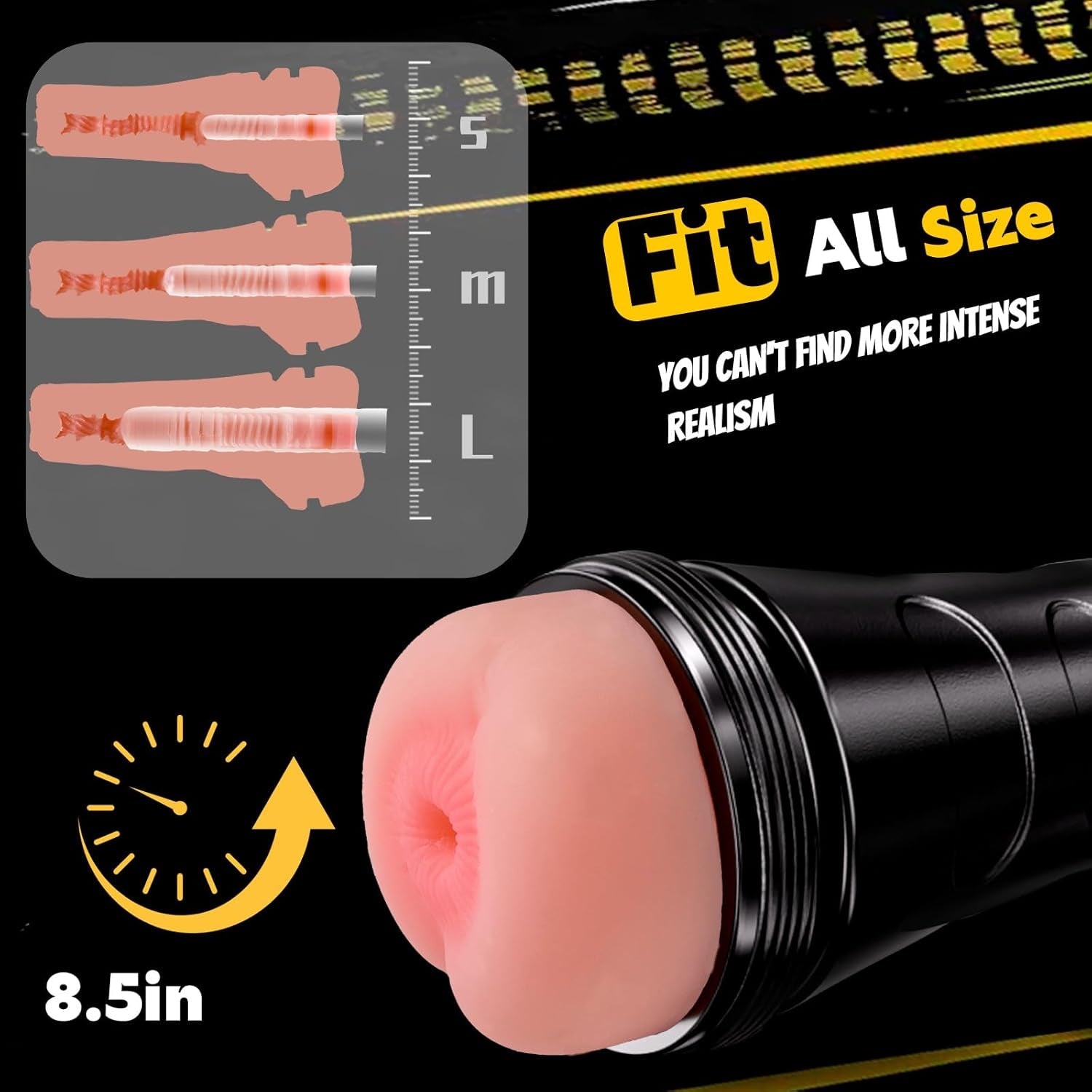 DeepCore Anal Pocket Pussy 8.5" Textured Male Stroker