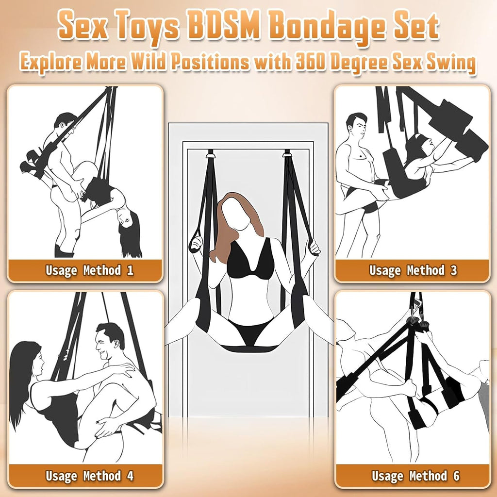 OrbitBond BDSM Sex Swing with Handcuffs 360°