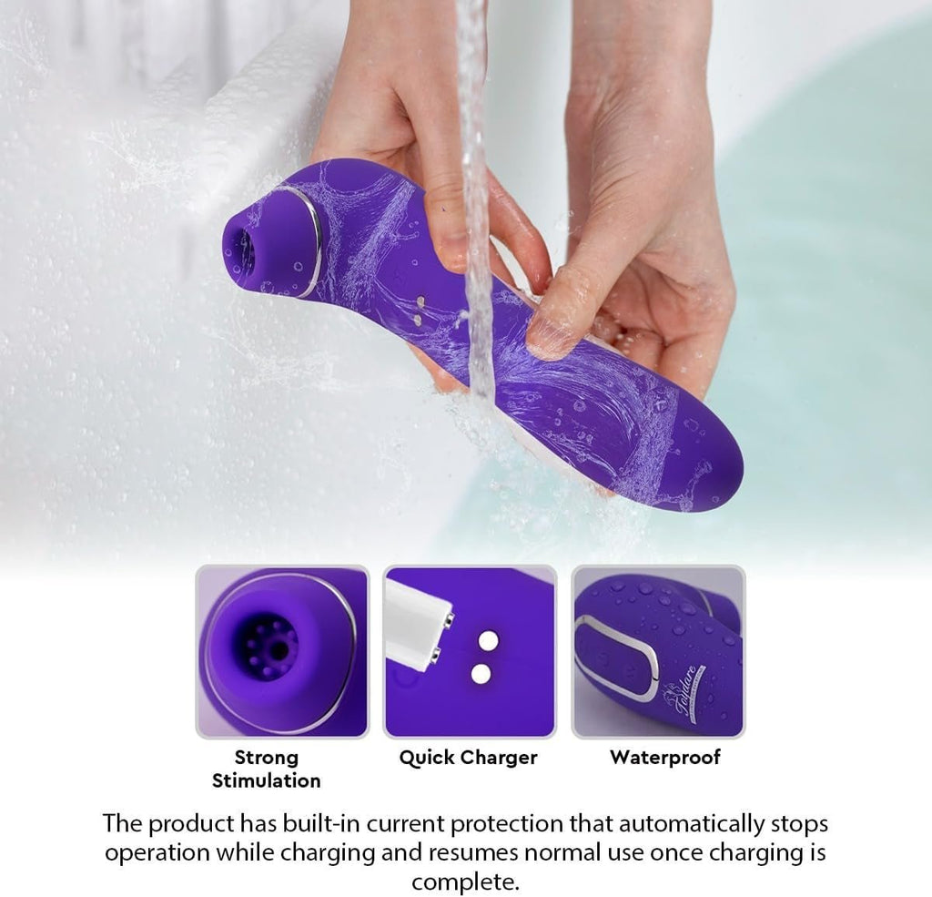 FlexiPulse 2-in-1 Clit Suction Stimulator G-Spot Vibrator Wand