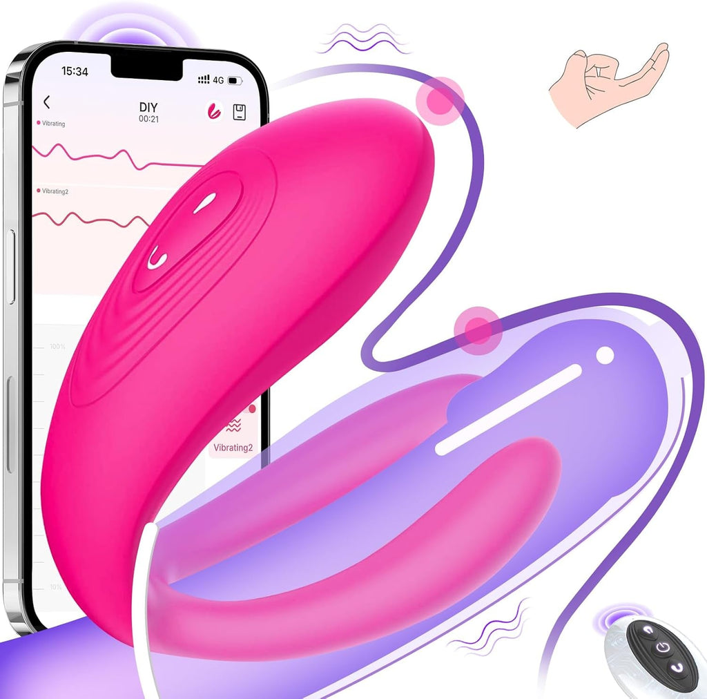 FusionSync APP Remote Double Wearable Vibrator 3 Motors