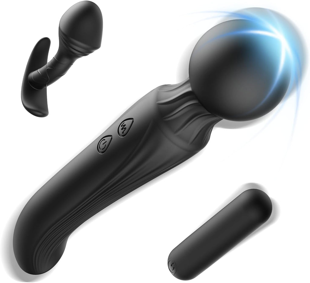 TrinityPlay 3 Piece Vibrator Set Wand Bullet Anal Plug
