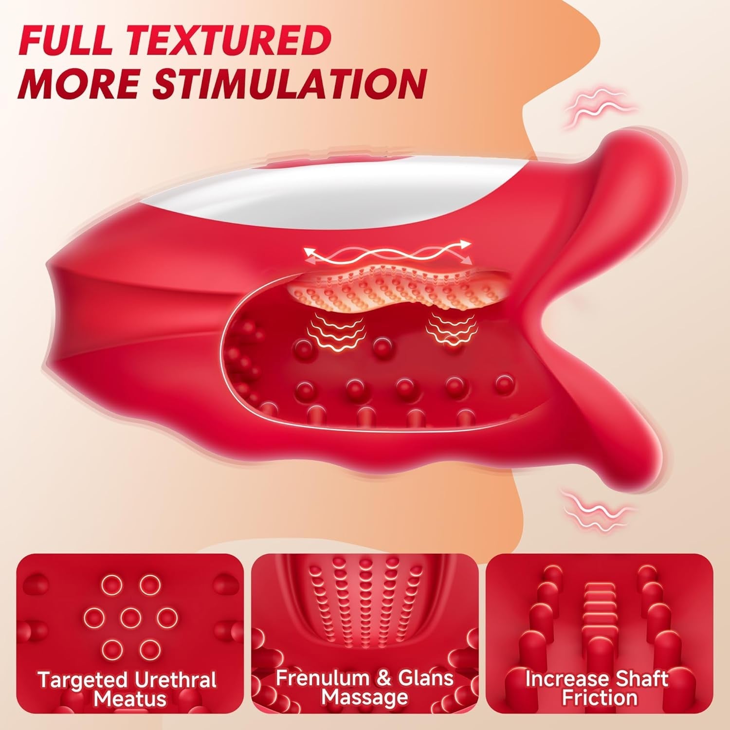 WaveLynx AI Vibrating Male Masturbator 3 Motor 10 Modes