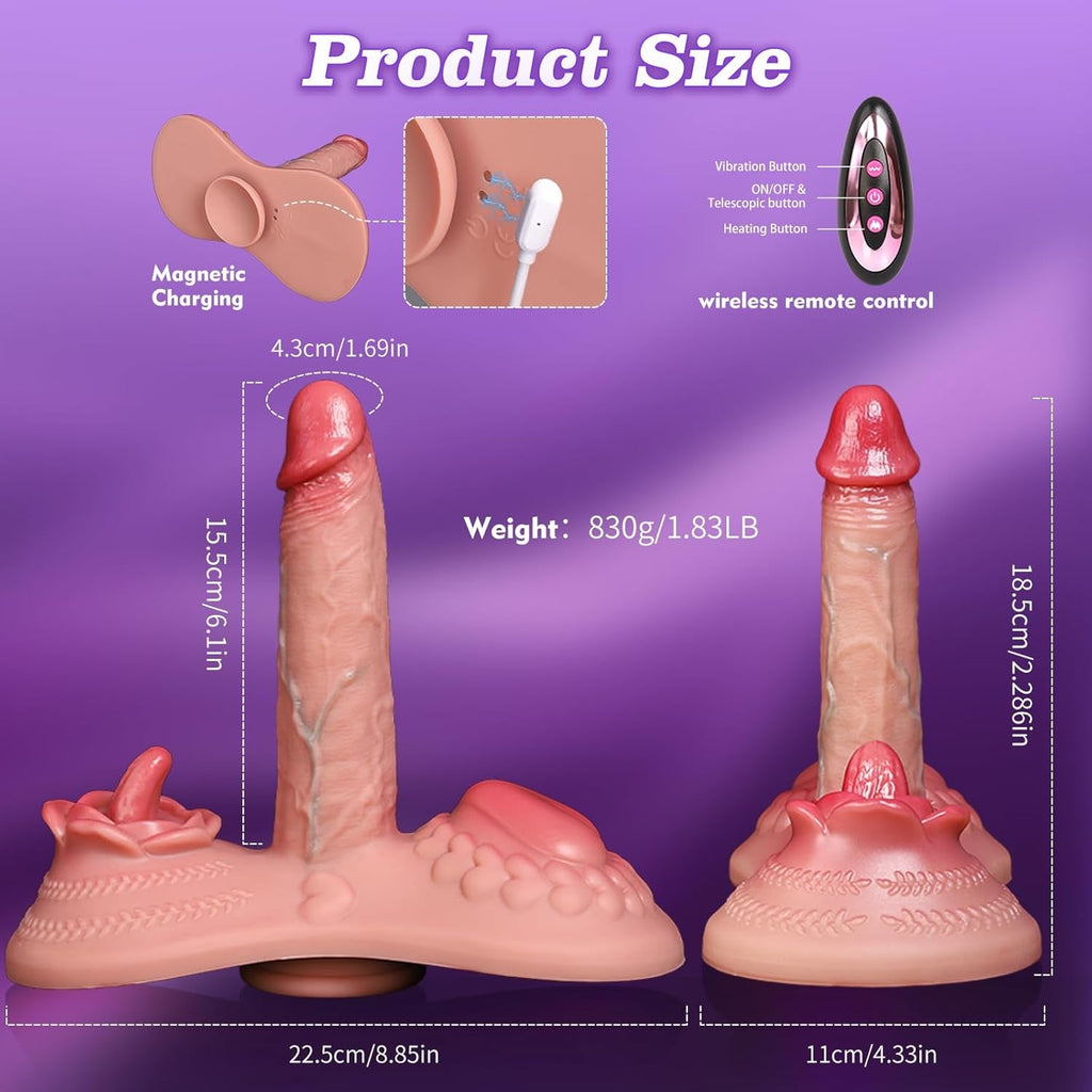 InfernoRide Ride-On Thrusting Heating Dildo with Remote