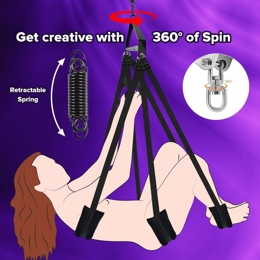 MidnightSpin 360° Spinning Ceiling Sex Swing