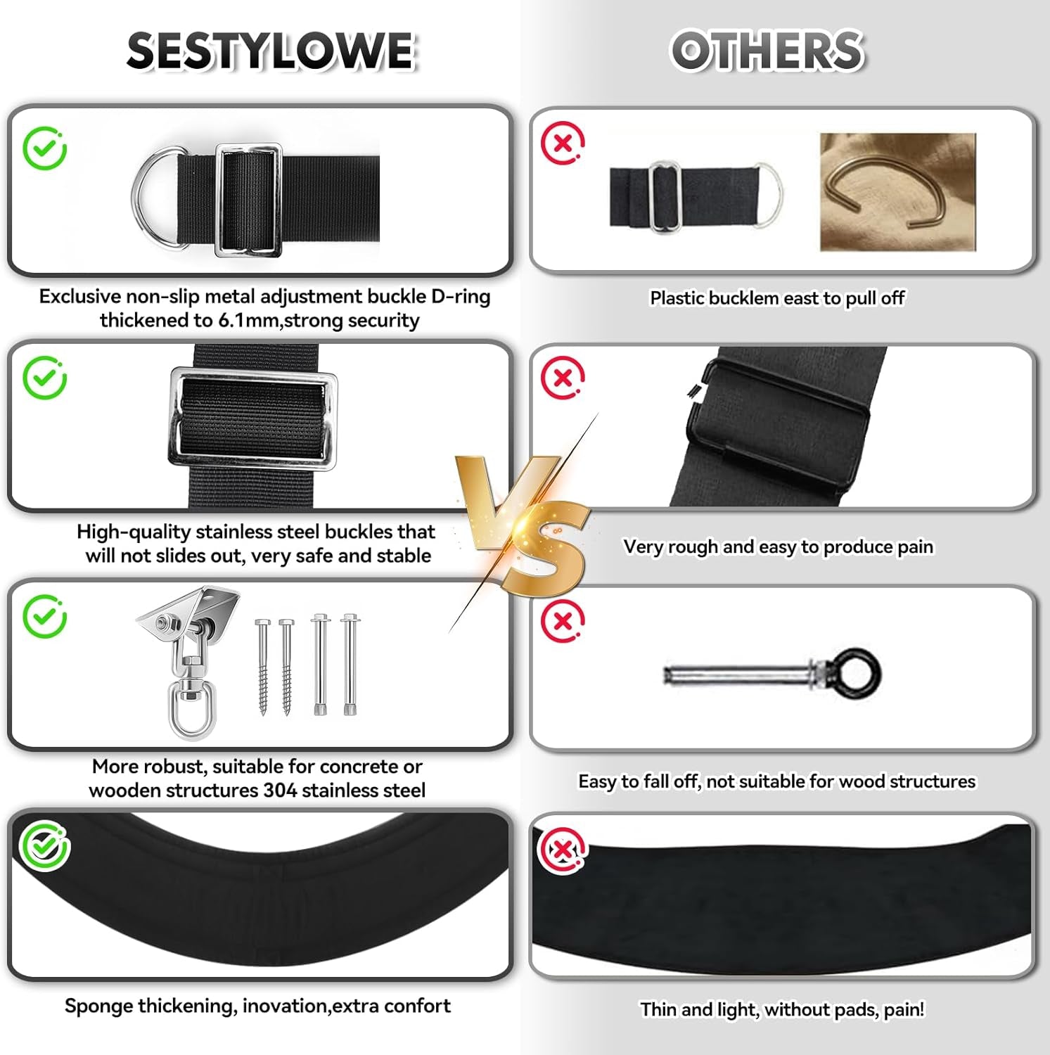 ShadowOrbit Black 360° Sex Swing Door & Ceiling