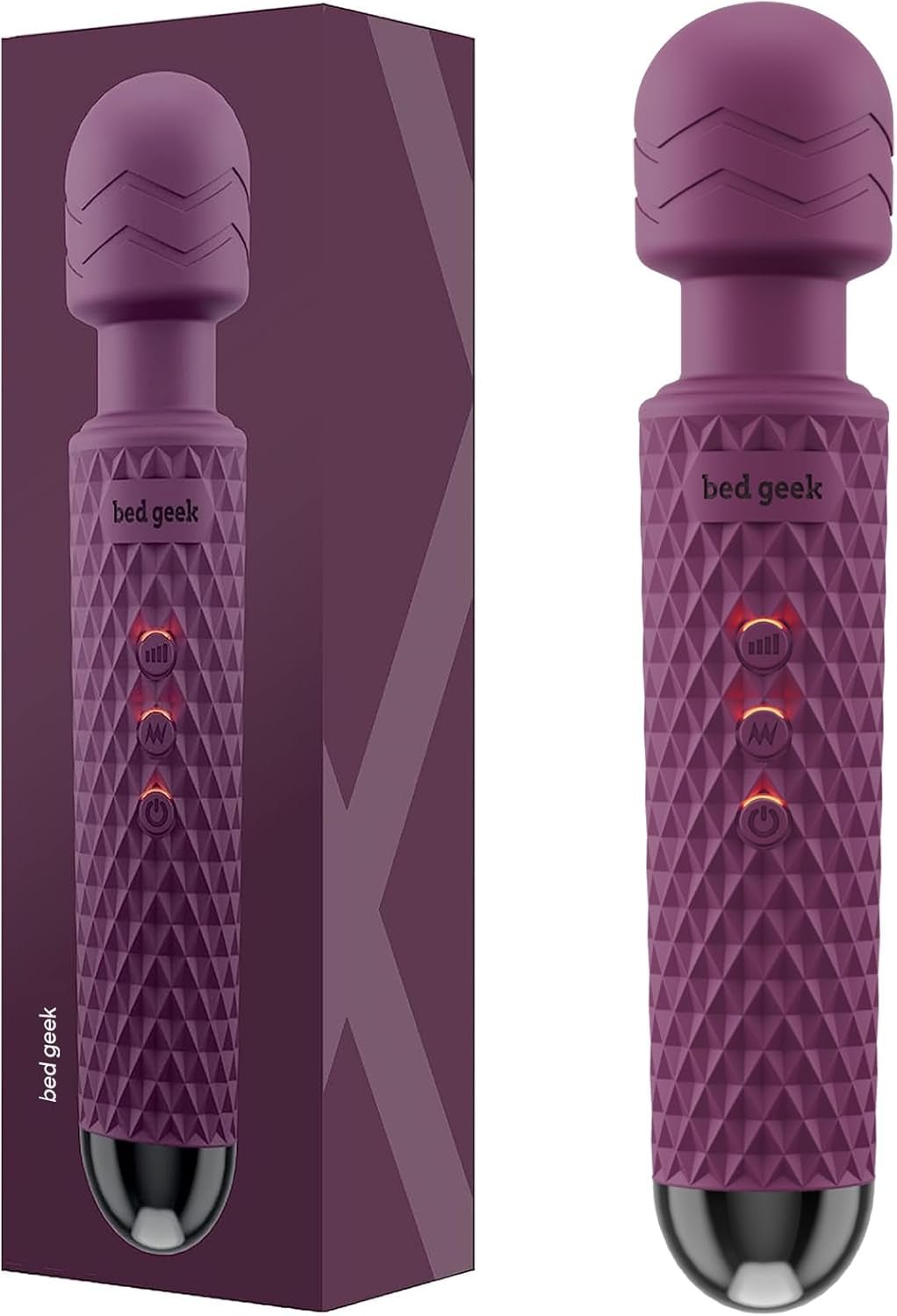 PrismFlex Wand Vibrator 20 Patterns 8 Speeds Rechargeable