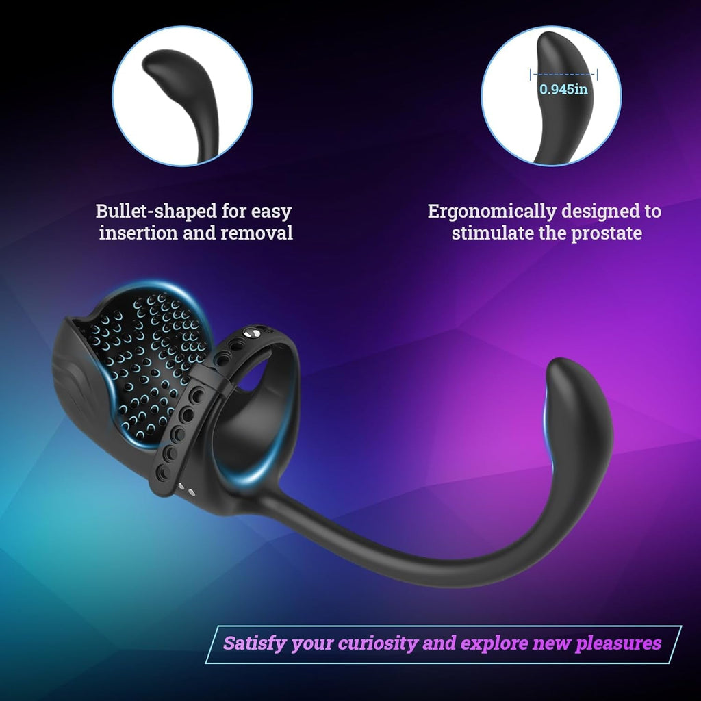 FlexCoreX Prostate Massager Cock Ring Remote Waterproof Kit