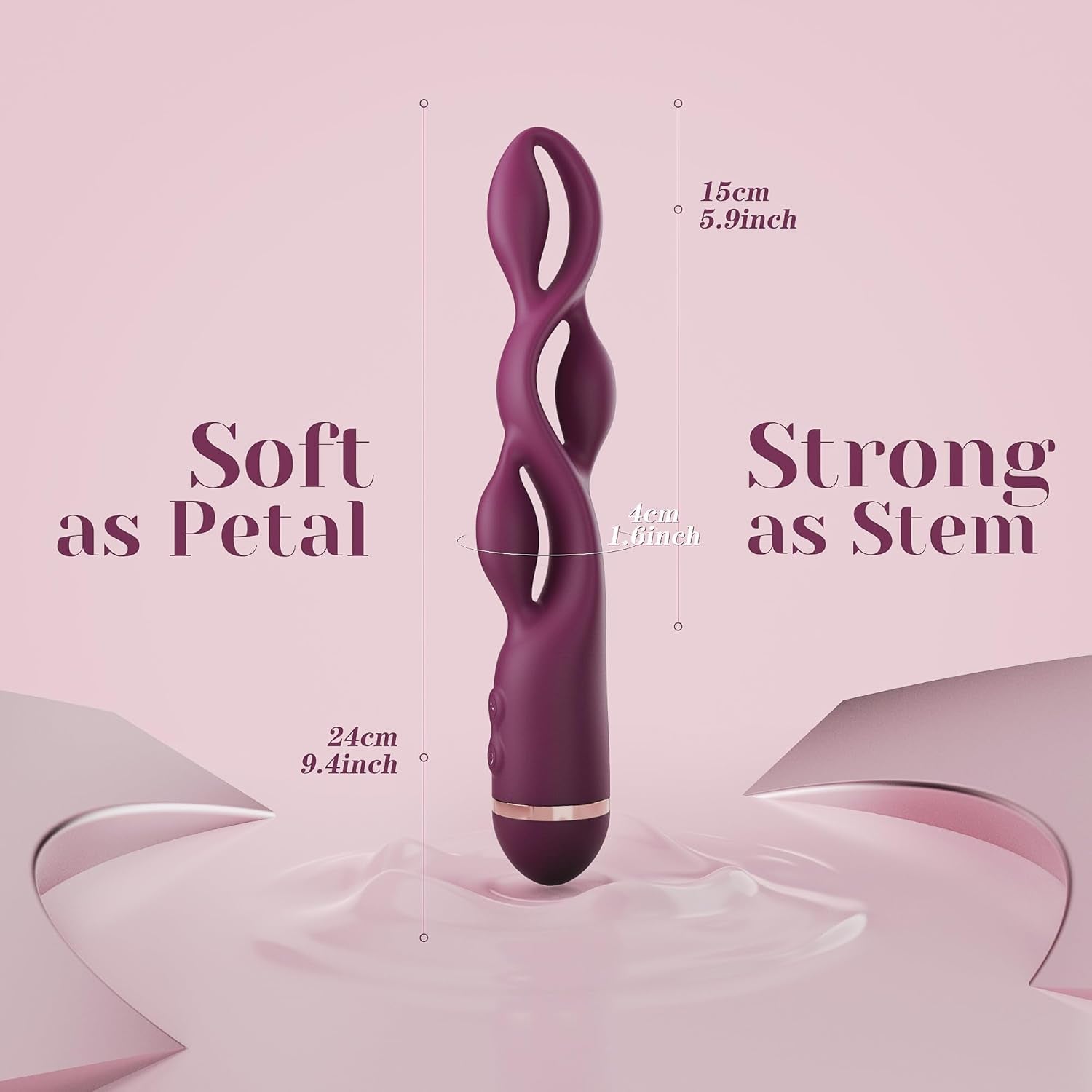 TriCurve Triple Stimulation G-Spot Wand Vibrator 10 Modes