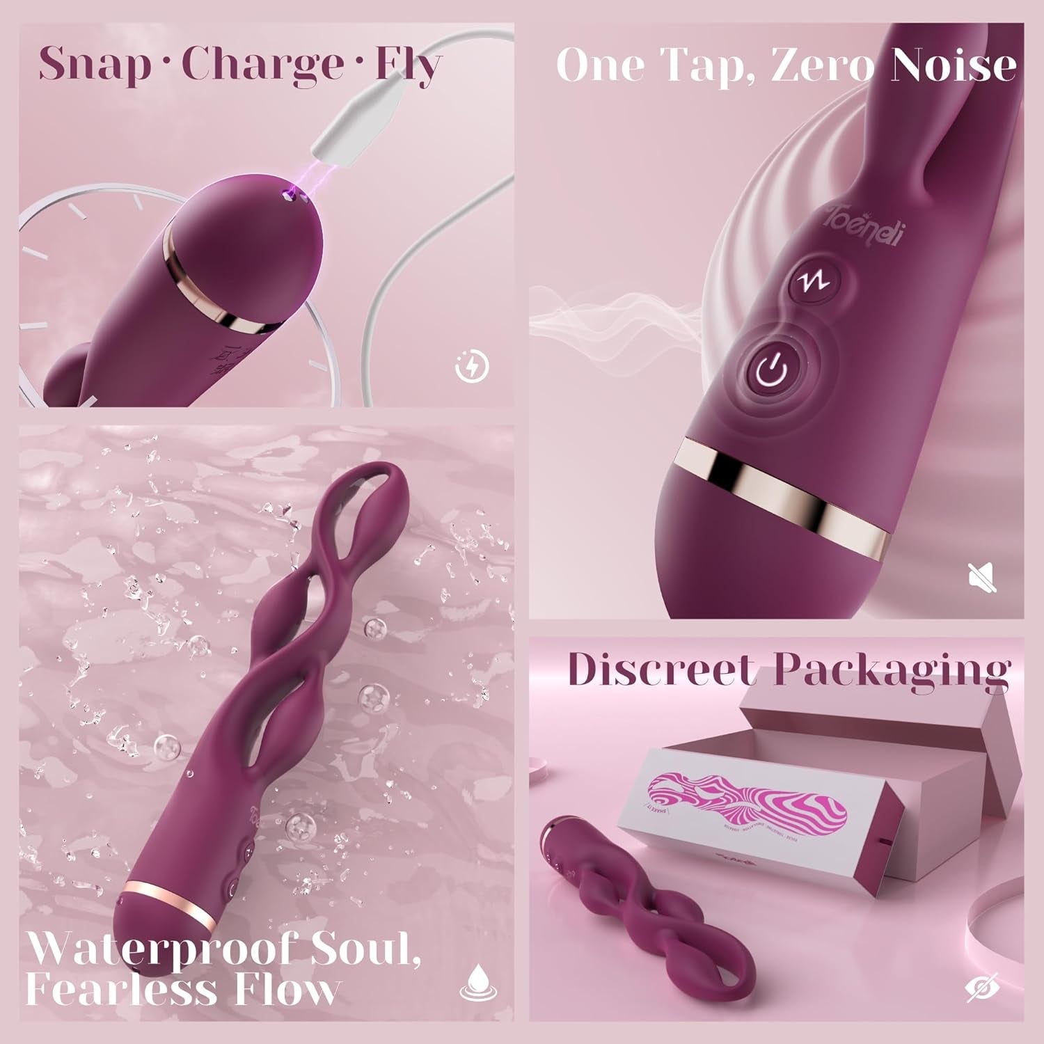 TriCurve Triple Stimulation G-Spot Wand Vibrator 10 Modes