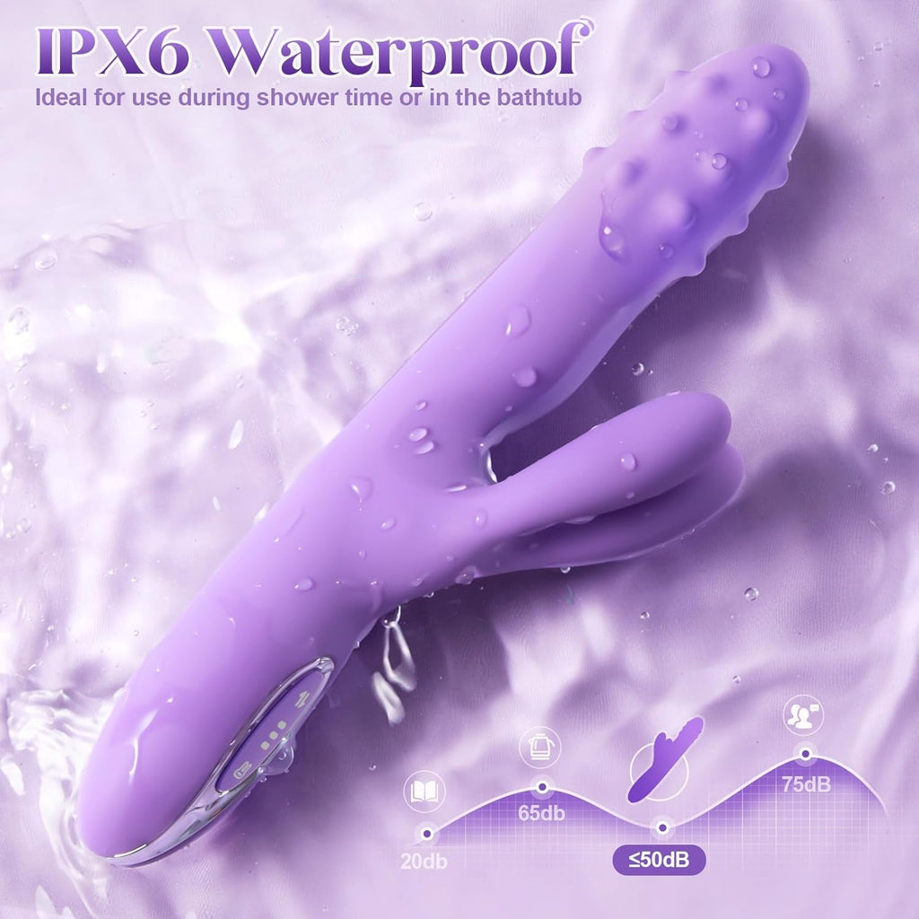 OrbitBead 360° Beads Thrusting Rabbit Vibrator 10 Modes Silicone