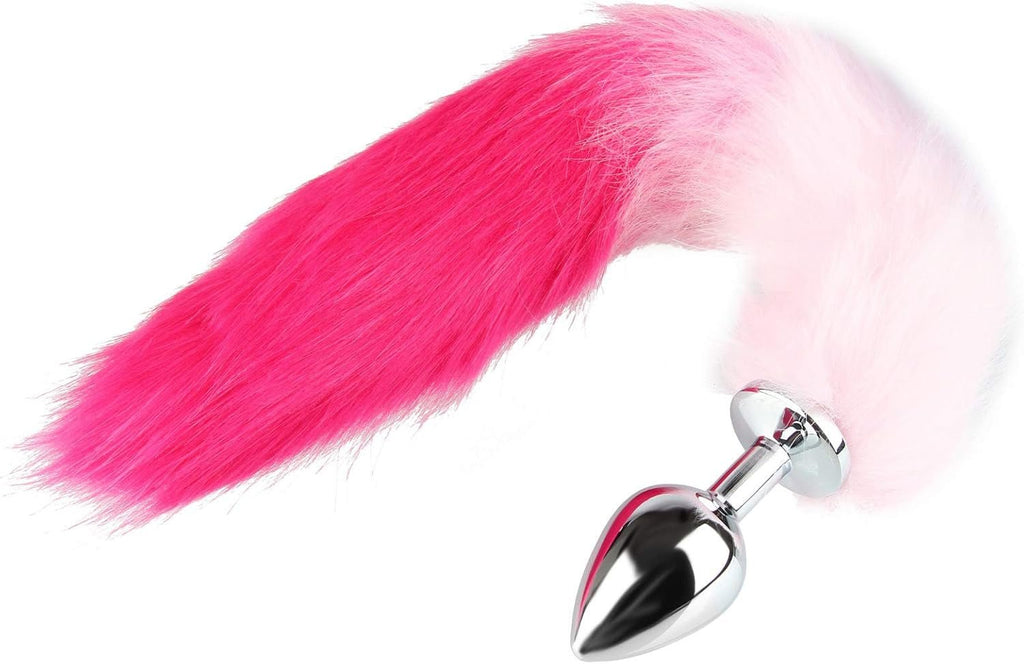 VelvetVixen Fox Tail Butt Plug Pink M