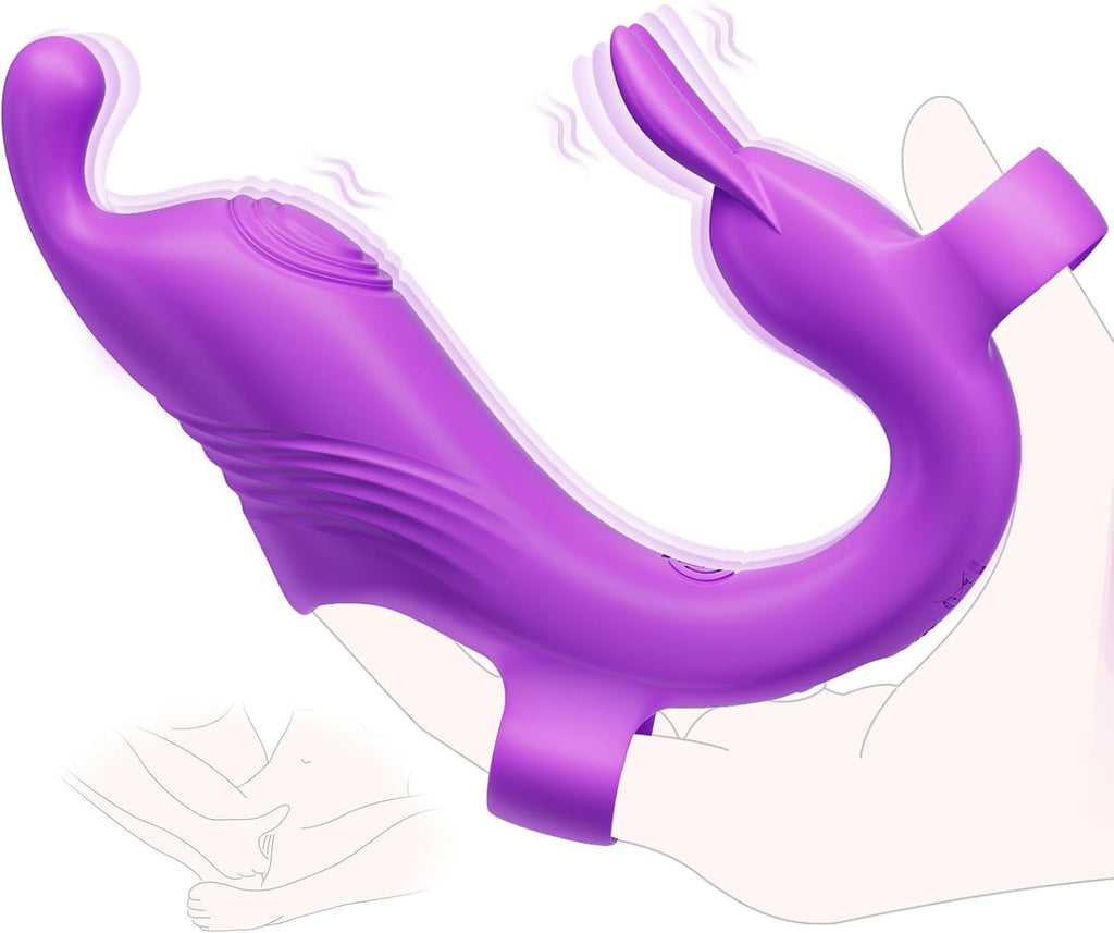 FlexPulse Rabbit Finger Vibrator 10 Modes Quiet Waterproof