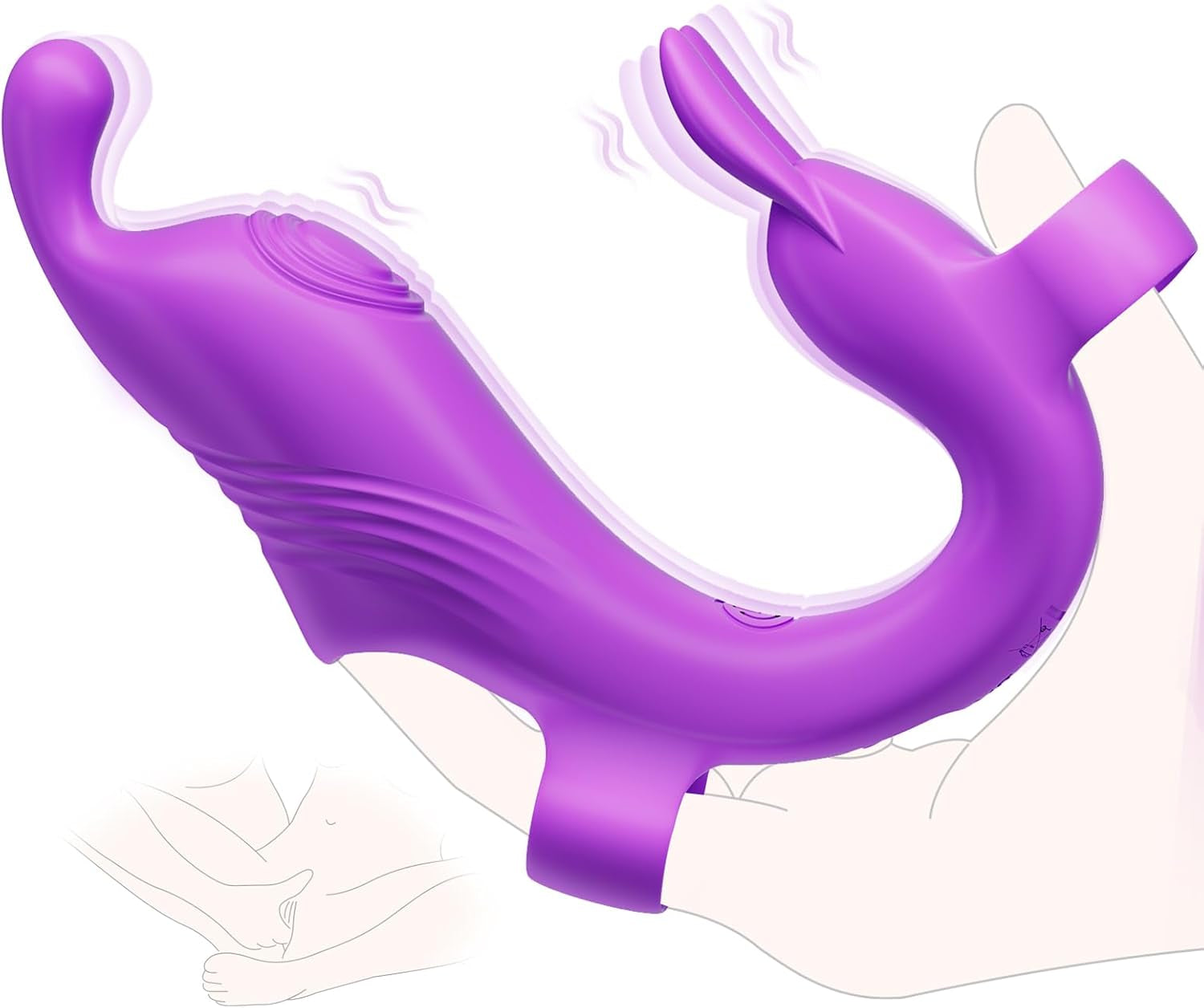 FlexPulse Rabbit Finger Vibrator 10 Modes Quiet Waterproof