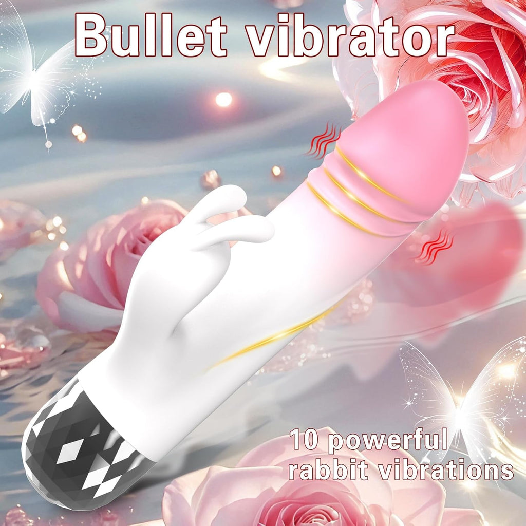 MiniVelour Mini Rabbit Vibrator 10 Modes Waterproof Silicone