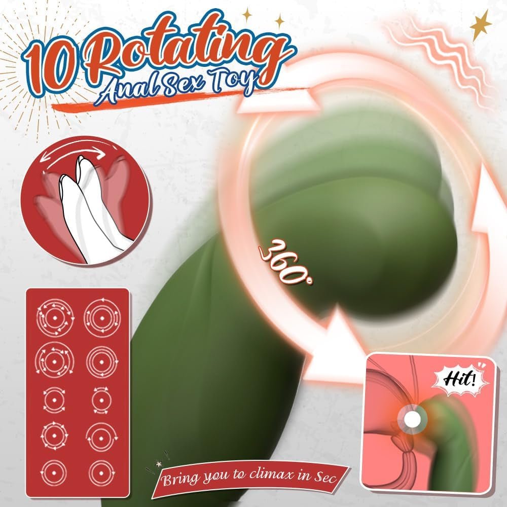 RotateCoreX Rotating Prostate Massager Cock Ring 10 Modes Remote
