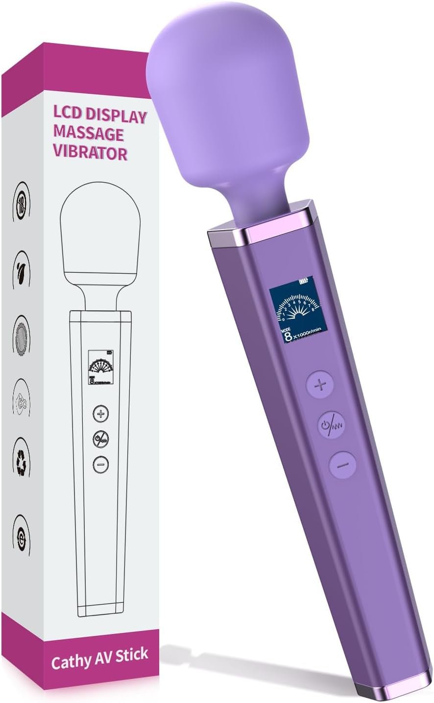 AuraStrike Wand Vibrator Waterproof 8 Modes Rechargeable