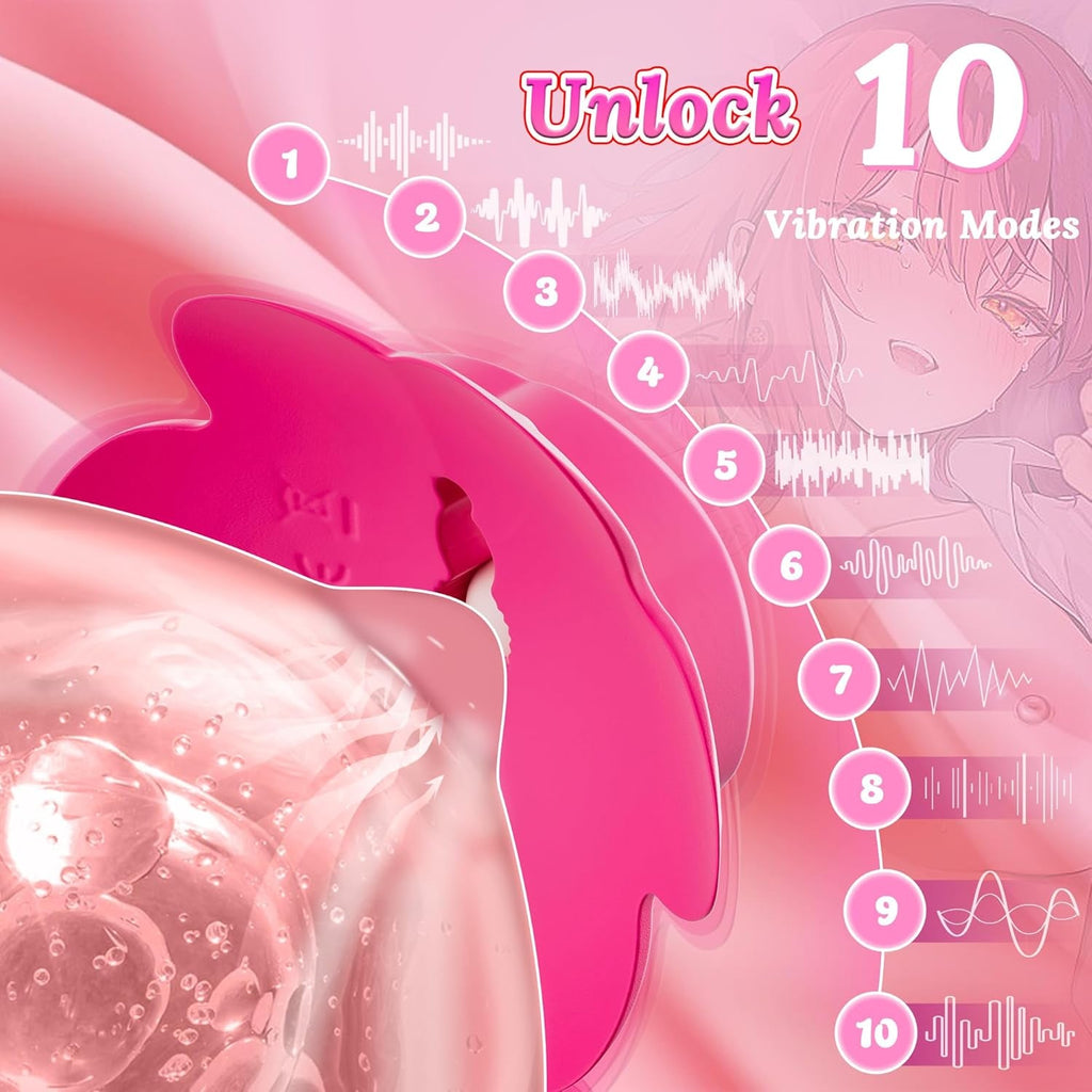 PetalWave Remote Nipple Vibrators 10 Modes – Discreet Wear