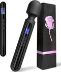 MidnightCommand 12" Wand Vibrator LCD Display 10 Patterns Waterproof