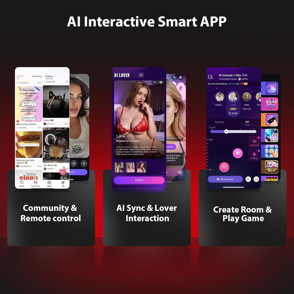 HydraSync AI Male Masturbator Thrust Rotate Pump App