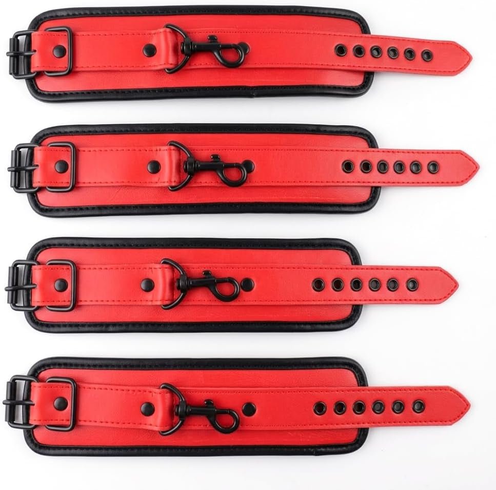 CrimsonGrip Red Adjustable Spreader Bar with Furry Straps